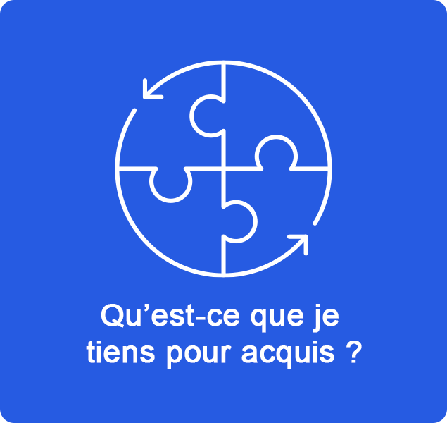 Qu’est-ce que je tiens pour acquis ?