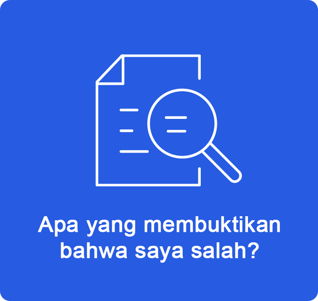 Apa yang membuktikan bahwa saya salah?