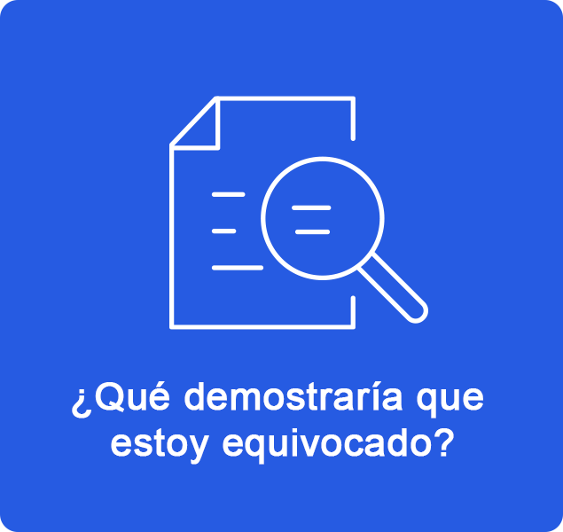 ¿Qué demostraría que estoy equivocado?