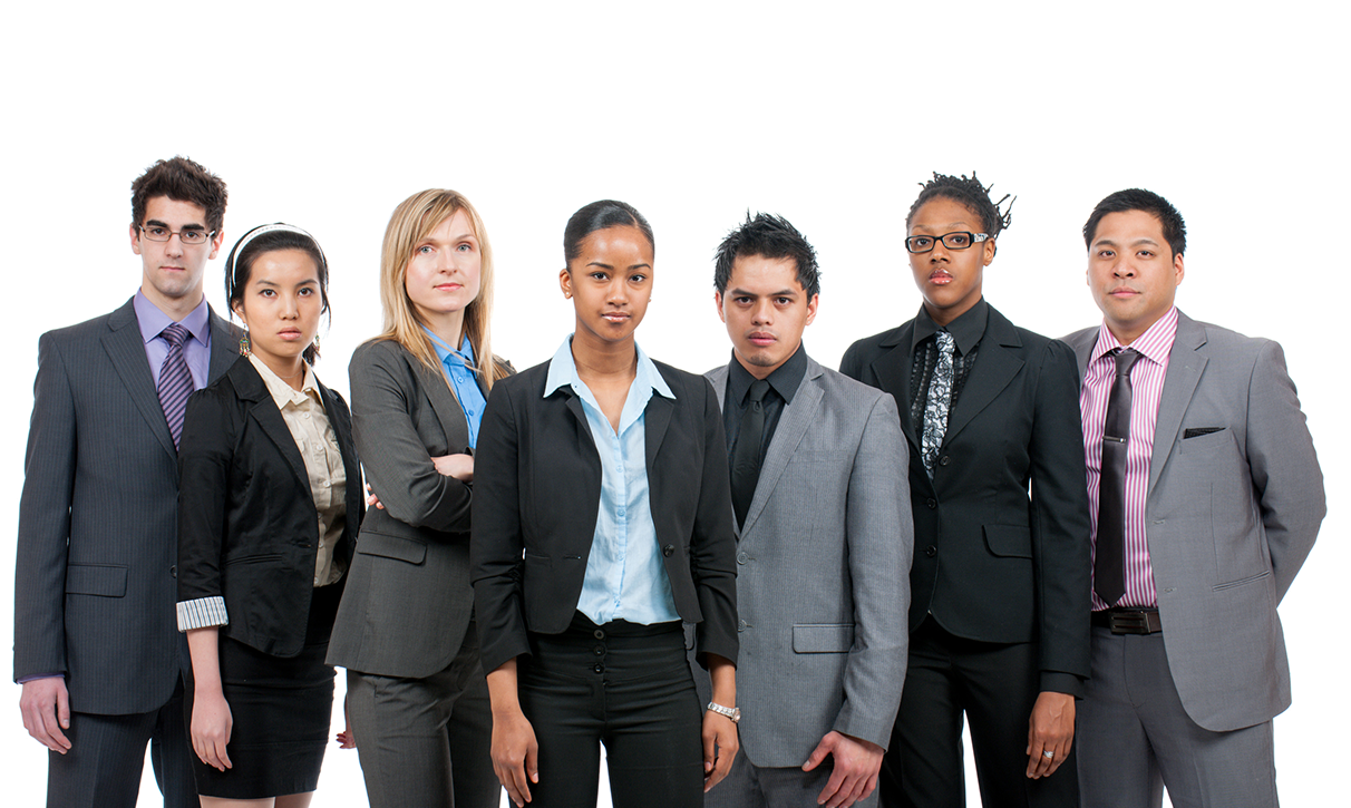 A professional team of seven people