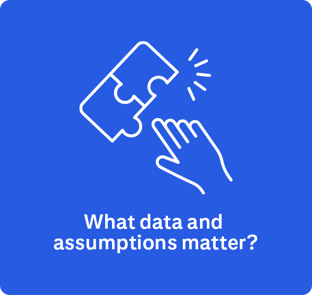 What data and assumptions matter?