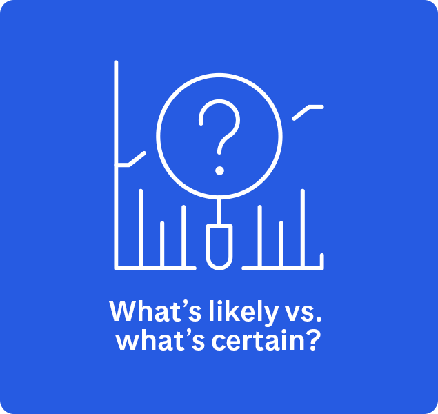 What’s likely vs. what’s certain?