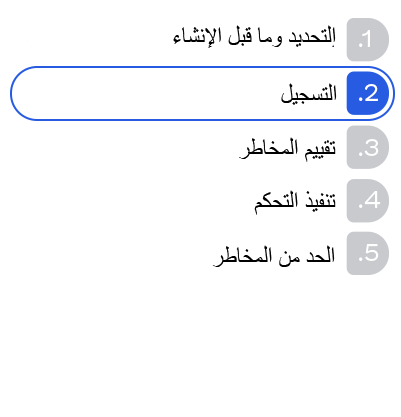 صورة المرحلة 2 من EUC Lifecycle. التسجيل